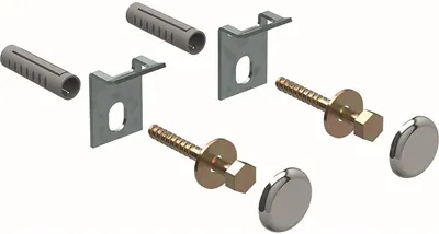 Produktbild von Geberit Geberit Urinal-Befestigungssatz mit Abdeckkappen verchromt