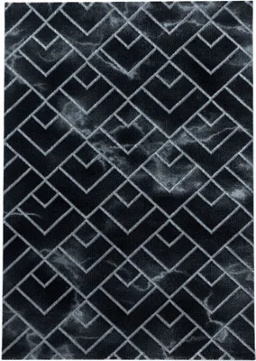 Produktbild von Kurzflor Teppich Nauro rechteckig, Farbe: Silberfarbe, Größe:120x170 cm
