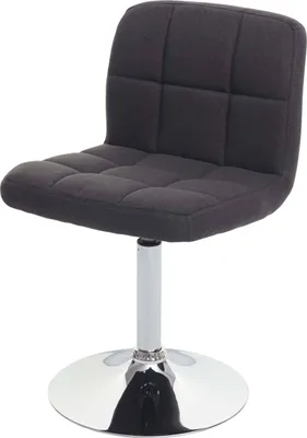 Produktbild von Esszimmerstuhl Kavala, Küchenstuhl Stuhl, drehbar MVG- Stoff/Textil dunkelgrau, Chromfuß