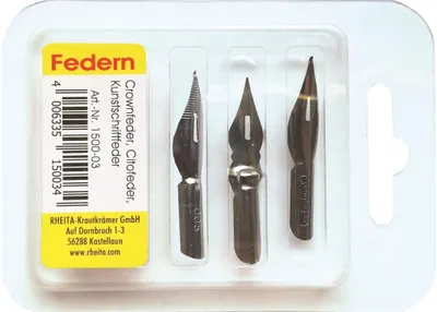 Produktbild von Federnset, Crown- Cito- Kunstschriftfeder, 3 Stück in Klarsichtbox