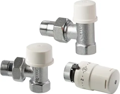 Image de Kit de tête thermostatique avec robinet équerre