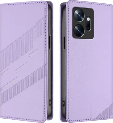 Produktbild von Hülle für Infinix Zero 20, Kunstleder Brieftaschen Handyhülle mit Kartenfach und Standfunktion Violett