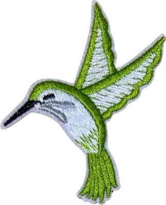 Produktbild von Kolibri-Vogel-Emblem-Aufnäher zum Aufbügeln