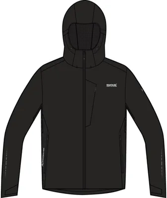 Produktbild von Regatta Herren Oklarna Jacke, Wasserdicht, ISOTEX 30000 Recyclinggewebe, Schwarz, Größe S