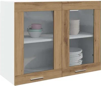 Produktbild von Möbel Hängeglasschrank Artisan-Eiche 80x31x60 cm Holzwerkstoff - Küchenschränke 856120