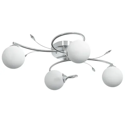 Zdjęcie produktu dla Lampa sufitowa, okrągłe szklane klosze, 4 żarówki LED, G9