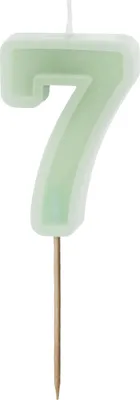 Produktbild von Geburtstagskerze Zahl 7, grün, 6 cm