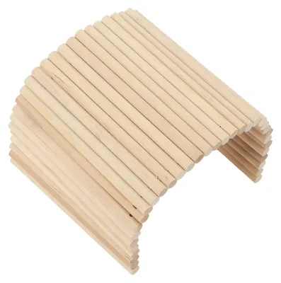 Produktbild von Hölzerne Hamsterbrücke, flexibles Holzversteck für Meerschweinchen, Frettchen, Igel, Chinchillas, Kaninchen, 20 x 30 cm