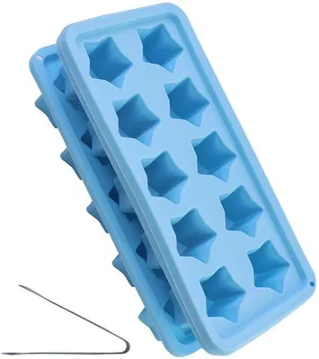 Obrázek produktu pro Silikonové formy na ledové kostky se víkem - 3 kusy - bez BPA - vysoce kvalitní materiál - box na ledové kostky