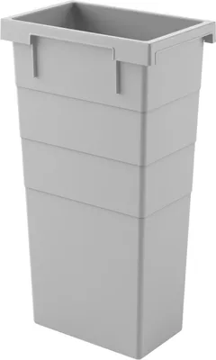 Image de Seau intérieur Hailo 1222549 gris clair 20 litres 269 x 176 x 500 mm