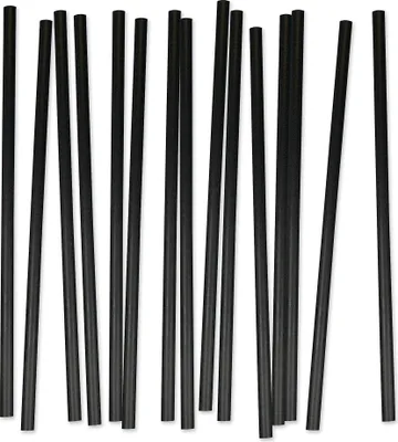 Produktbild von 250 Stück Mehrweg Trinkhalme 240 x 8 mm schwarz - wiederverwendbar - reusable