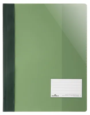 Zdjęcie produktu dla DURABLE Skoroszyt z przezroczyst? ok?adk? A4+ z okienkiem 90x57 mm, Zielony, 269005, 25 szt.