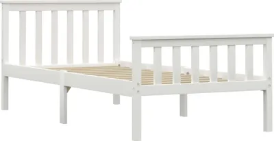 Produktbild von vidaXL Łóżko z litego drewna sosna biała 100x200 cm