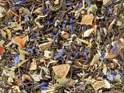 Produktbild von Schwarzteemischung k.b.A. Lavendel Limette Minze aromatisiert DE-ÖKO-006