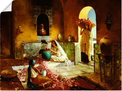 Produktbild von ARTland Poster Die Rosenernte. Größe: 60x45 cm