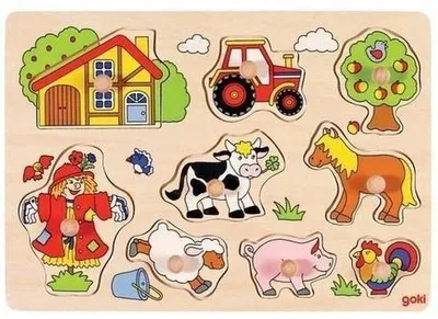 Zdjęcie produktu dla Puzzle z uchwytami Farma Goki