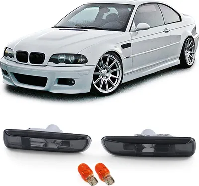 Produktbild von Klarglas Seitenblinker Schwarz Smoke passend für BMW 3ER E46 98-03