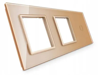 Produktbild von Livolo 701GG Glas Touch Schalter Rahmen Gold Einbau