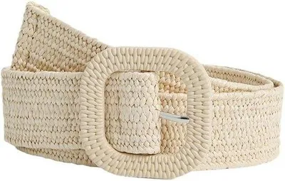 Zdjęcie produktu dla Pleciony pas biodrowy dla kobiet, szeroki pas w stylu „spreizen”, naturalny wygląd do sukienek – długość 90 cm, szerokość 4 cm