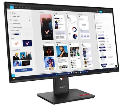 Zdjęcie produktu dla Lenovo ThinkVision T32UD-40, 80 cm (31.5"), 3840 x 2160 px, 4K Ultra HD, LCD, 6 ms, Czarny