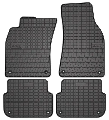 Zdjęcie produktu dla Dywaniki gumowe do Audi A6 C6 2004-2006 (sedan/kombi/van) – 4 szt., czarne, dopasowane – Wielganizator SolidPRO