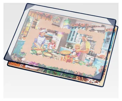 Produktbild von Puzzlematte, tragbare Puzzlematte mit staubdichter Abdeckung zur Aufbewahrung von Puzzles, rutschfeste Oberfläche (Khaki, für bis zu 1000 Teile)