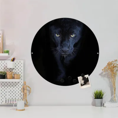 Produktbild von Design Stahlmagnettafel Schwarz Rund 47cm Nora