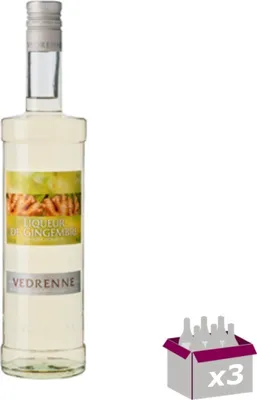 Produktbild von Lot de 3 Vedrenne - Liqueur de gingembre 25° - 70cL