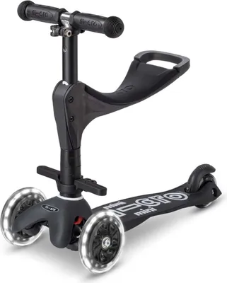 Produktbild von Micro Scooter Mini Micro 3in1 Deluxe ECO LED , Schwarz
