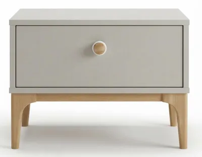 Immagine prodotto di Comodino moderno bianco, in legno, elegante, di design per la camera da letto