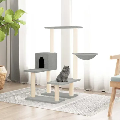 Produktbild von Kratzbaum mit Sisal-Kratzsäulen Hellgrau 94,5 cm , Kratzbäume Design 2024
