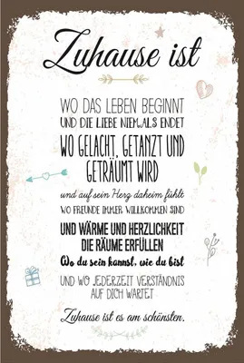 Produktbild von vianmo Holzschild 18x12 cm Zuhause ist wo das Leben beginnt