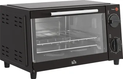 Obrázok produktu pre Mini elektrická rúra, objem 11-20 l, nastaviteľná teplota, výkon 750 W, čierna, 35x24,6x20 cm, EÚ