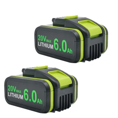 Obrázek produktu pro Powtree 20V náhradní baterie, kapacita 6000 mAh, kompatibilní s více zařízeními, 2PACK 6,0Ah