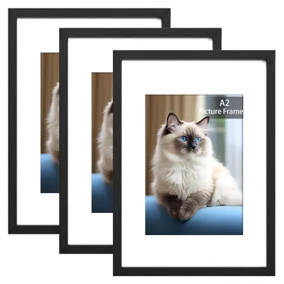 Imagen del producto de Juego de 3 marcos para fotos, tamaño A2, en color