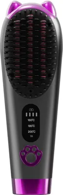 Produktbild von 2-in-1 kabelloser Haargl?tter, Kabellose Gl?ttbürste mit Ionen, 3 Temperaturstufen, Locken & Gl?tten für alle Haartypen