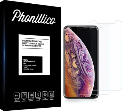 Zdjęcie produktu dla Szkło hartowane do iPhone XS MAX [2 sztuki] Folia ochronna na ekran odporna na zarysowania Phonillico®
