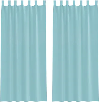 Produktbild von Voile Vorhänge mit Stangentaschen 2 Stk. Türkis