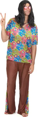 Produktbild von Hippie Herren-Kostüm bunt - Einheitsgröße (42)