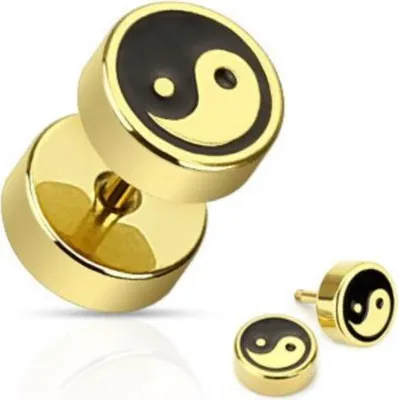 Produktbild von Fake Plug Piercing Ohrstecker Yin Yang