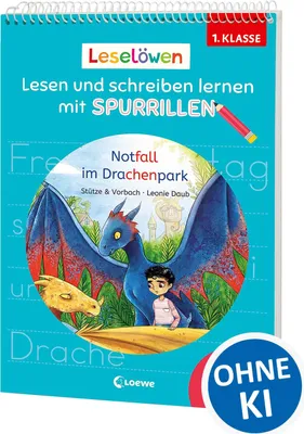 Produktbild von Leselöwen - Lesen und schreiben lernen mit Spurrillen - Notfall im Drachenpark