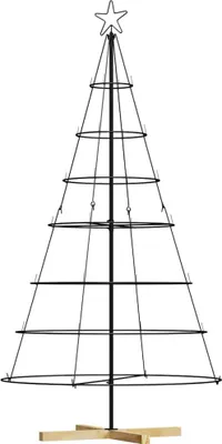Obrázok produktu pre vidaXL Vianočná dekorácia so stojanom Čierna 180,5 cm Oceľ