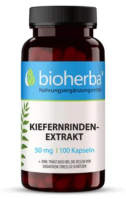 Imagen del producto de Extracto de corteza de pino Bioherba, 50 mg, 100 cápsulas