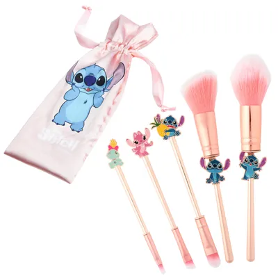 Image de Ensemble de pinceaux de maquillage Disney, 5 pièces, accessoires de beauté