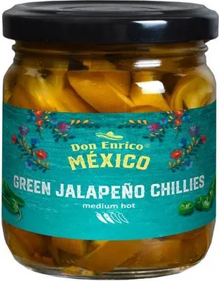 Produktbild von Don Enrico Green Jalapeño Chillies medium hot 90 G Glas Feurig aromatisch für echte Genießer