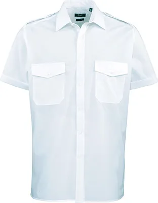 Zdjęcie produktu dla Premier Workwear , koszula pilotka z krótkim rękawem , jasnoniebieski , 39,5 (15H)