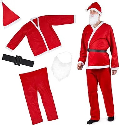 Obrázok produktu pre Santa kostým kompletná 5-dielna sada Starburst pre otca Vianoc
