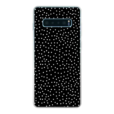 Produktbild von MuchoWow® Handyhülle Schutzhülle Hülle für Samsung Galaxy S10 Lite Polka dots - Schwarz - Weiß Silikon Softcase Handy Hülle - Schutz