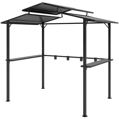 Obrázek produktu pro Venkovní grilovací altán | Barva: černá | Rozměry: 160 x 250 x 250 cm