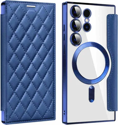 Obrázek produktu pro Pro Samsung Galaxy S24 Ultra 360° Full Body Magsafe RFID Anti Data Theft Art Kožené pouzdro Smart Cover